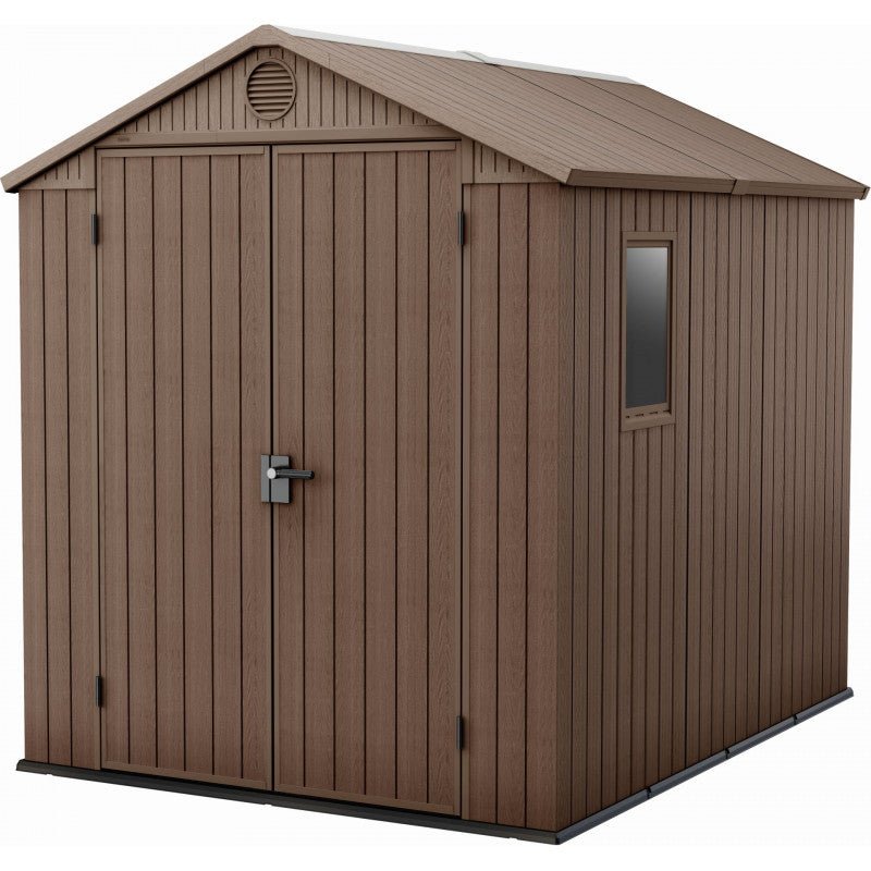KETER DARWIN 6 x 8 Abri de jardin, 190 x 244 x 221 cm, marron 17210355 - ABRIS DISTRI