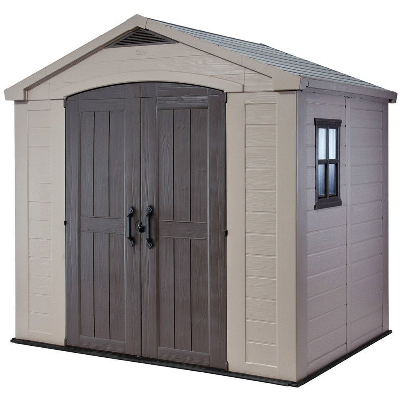 KETER FACTOR 8 x 6 Abri de jardin résine, 256,5 x 182 x 243 cm 17197897 - ABRIS DISTRI