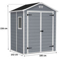 KETER MANOR 6 x 5 DD Abri de jardin, 185 x 152 x 226 cm 17197128