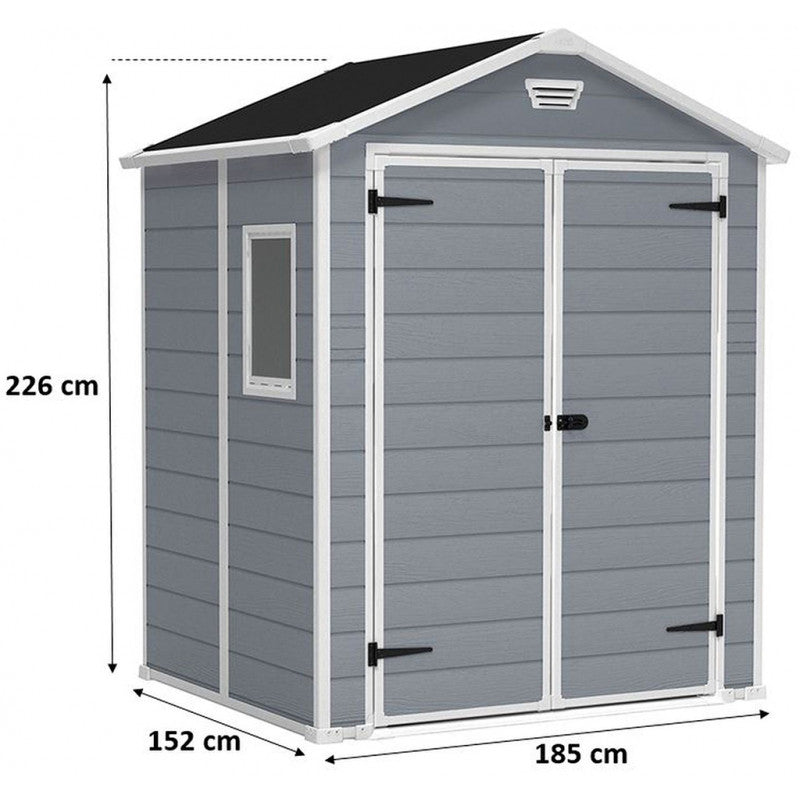 KETER MANOR 6 x 5 DD Abri de jardin, 185 x 152 x 226 cm 17197128