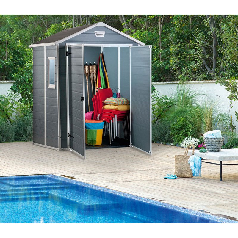 KETER MANOR 6 x 5 DD Abri de jardin, 185 x 152 x 226 cm 17197128 - ABRIS DISTRI
