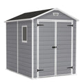 Keter Manor gris - Abri de jardin - Avec fenêtre latérale - 186x237x227 cm