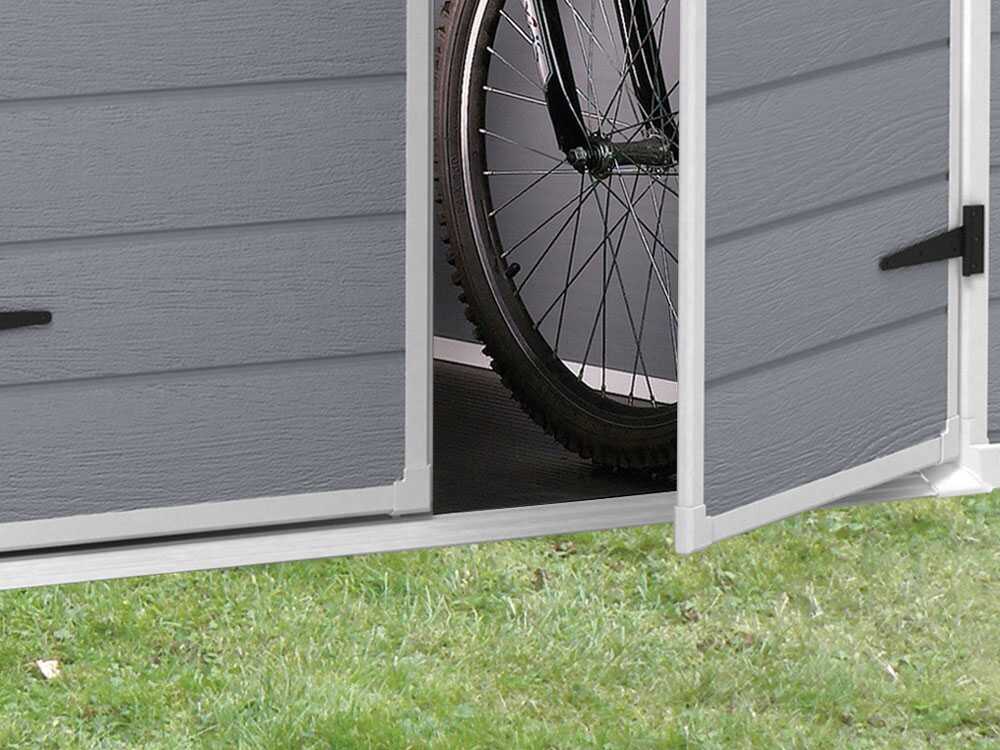 Keter Manor gris - Abri de jardin - Avec fenêtre latérale - 186x237x227 cm