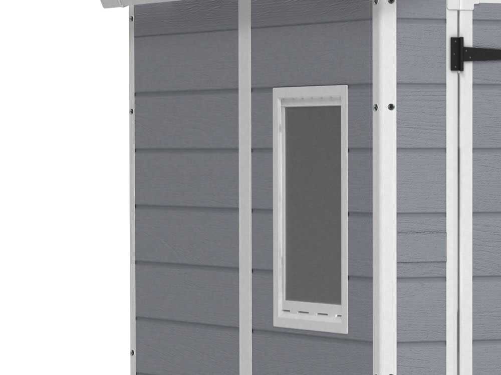 Keter Manor gris - Abri de jardin - Avec fenêtre latérale - 186x237x227 cm
