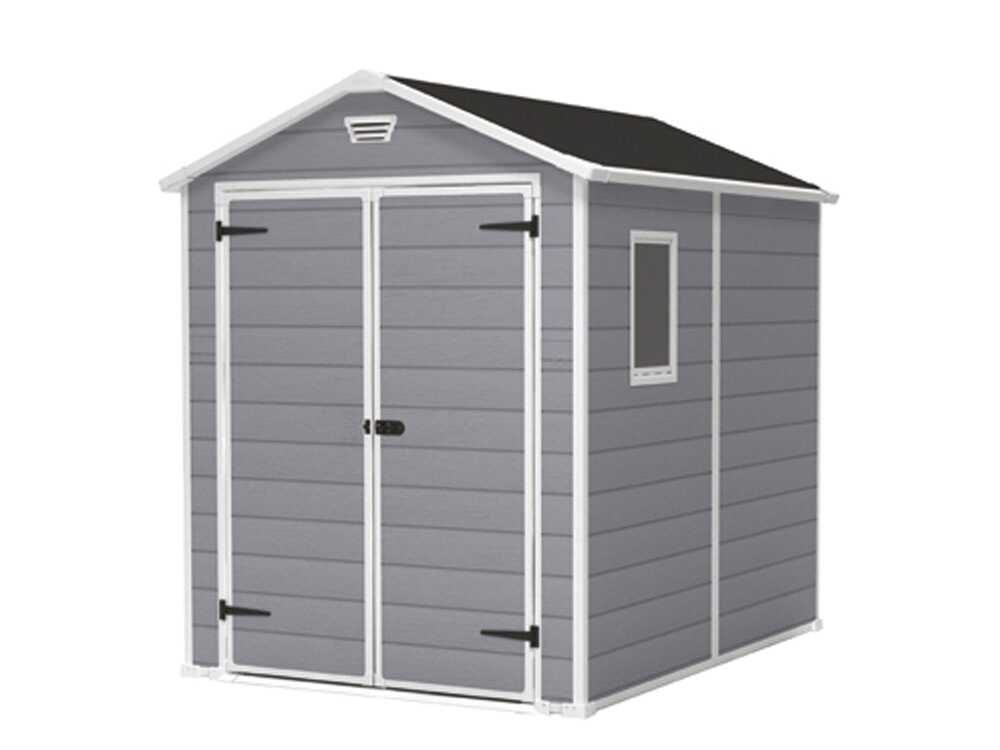 Keter Manor gris - Abri de jardin - Avec fenêtre latérale - 186x237x227 cm