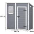 KETER MANOR PENT 6 x 4 Abri de jardin résine 183,5 x 111 x 200,5 cm 17199514 - ABRIS DISTRI