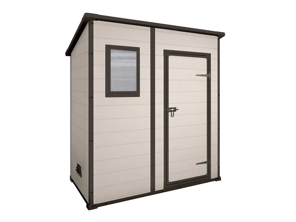Keter Manor Pent beige - Abri de jardin - Avec fenêtre frontale - 183.5x111x200.5 cm