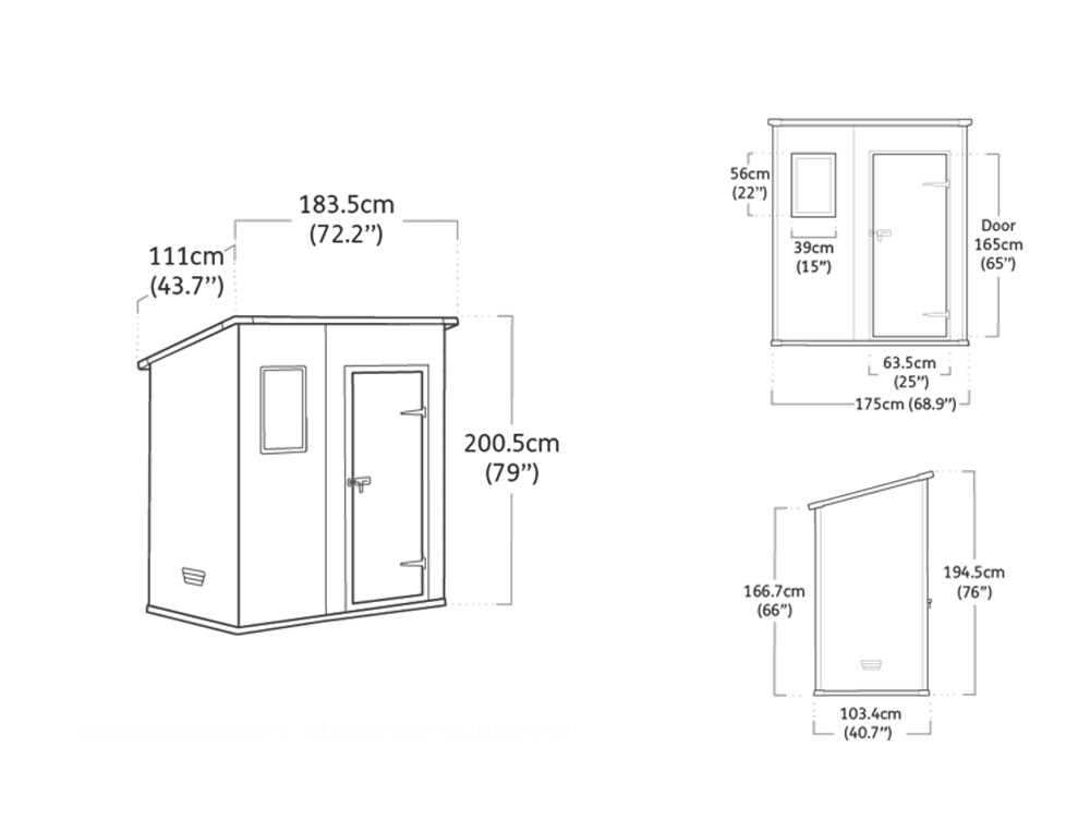 Keter Manor Pent beige - Abri de jardin - Avec fenêtre frontale - 183.5x111x200.5 cm
