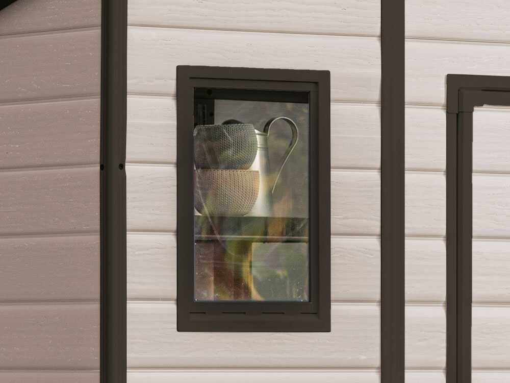Keter Manor Pent beige - Abri de jardin - Avec fenêtre frontale - 183.5x111x200.5 cm