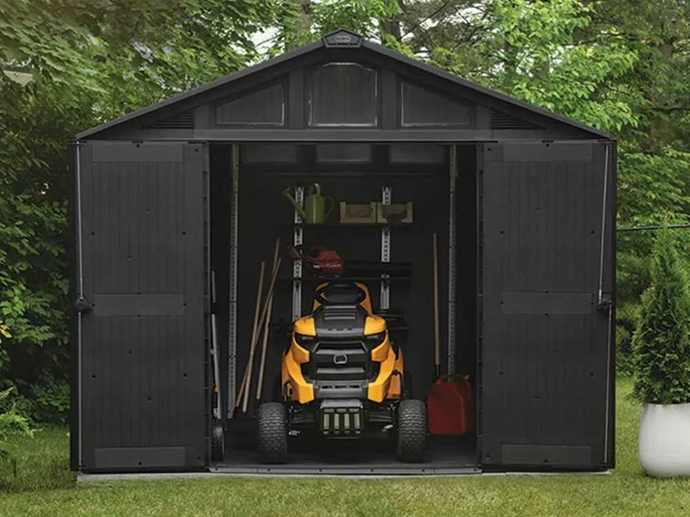 Keter Stronghold 10x8 - Abri de jardin - Avec porte à double battant - 305 × 243 × 251 cm
