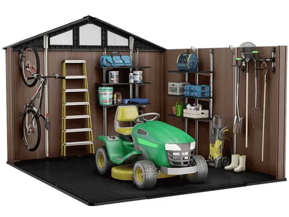 Keter Stronghold 10x8 - Abri de jardin - Avec porte à double battant - 305 × 243 × 251 cm