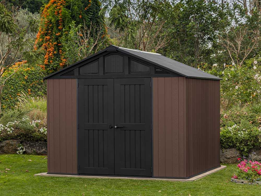 Keter Stronghold 10x8 - Abri de jardin - Avec porte à double battant - 305 × 243 × 251 cm