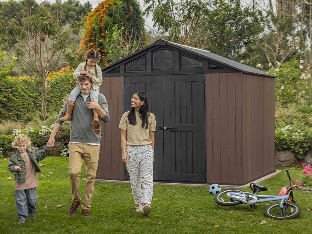Keter Stronghold 10x8 - Abri de jardin - Avec porte à double battant - 305 × 243 × 251 cm
