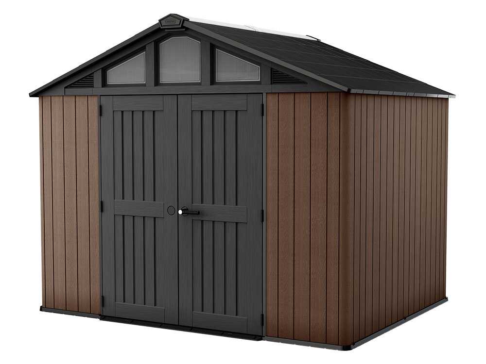 Keter Stronghold 10x8 - Abri de jardin - Avec porte à double battant - 305 × 243 × 251 cm