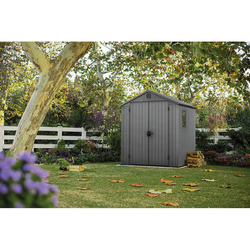 KETER DARWIN 6 x 6 Abri de jardin, 190 x 182 x 221 cm, gris 17210353