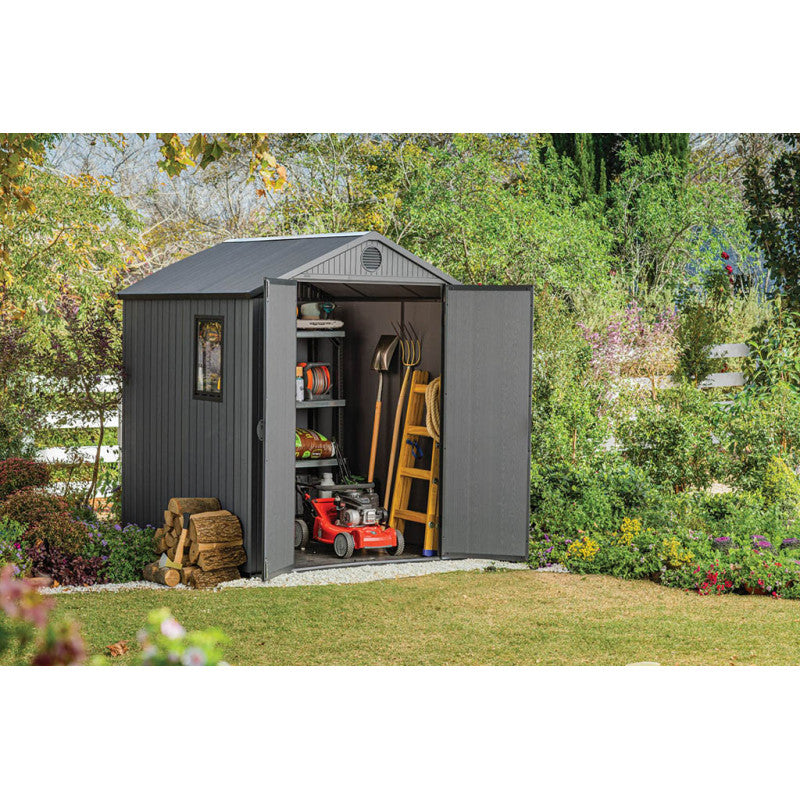 KETER DARWIN 6 x 6 Abri de jardin, 190 x 182 x 221 cm, gris 17210353