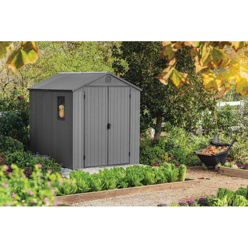 KETER DARWIN 6 x 8 Abri de jardin, 190 x 244 x 221 cm, gris 17210355