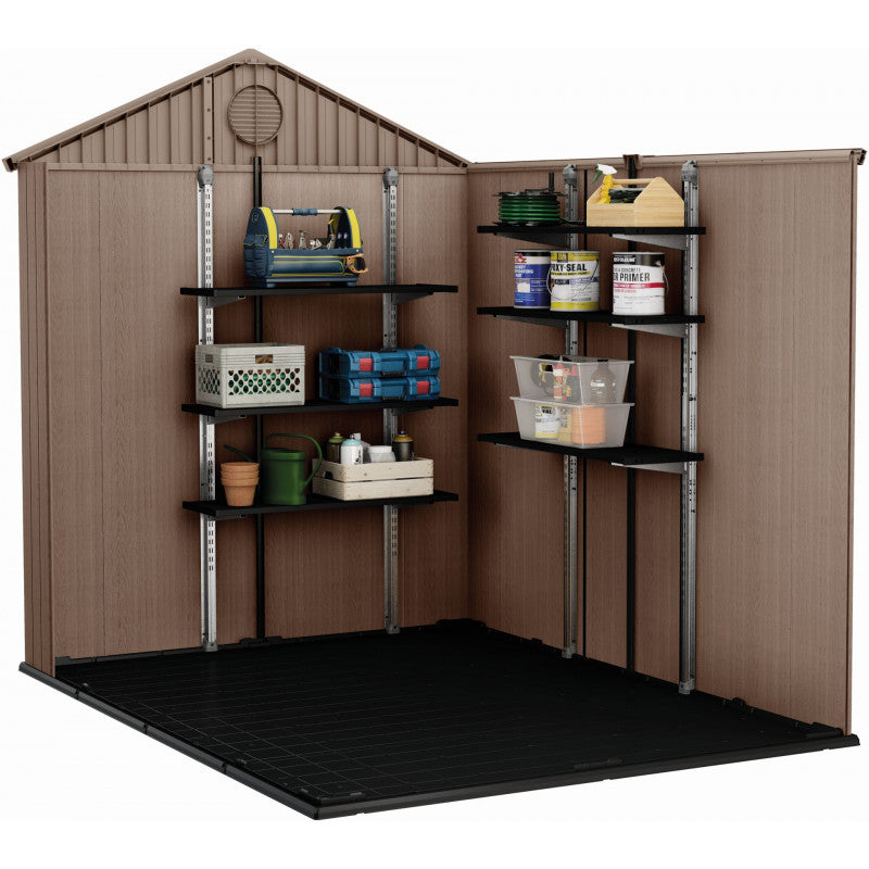 KETER DARWIN 6 x 8 Abri de jardin, 190 x 244 x 221 cm, marron 17210355