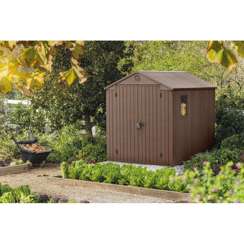 KETER DARWIN 6 x 8 Abri de jardin, 190 x 244 x 221 cm, marron 17210355
