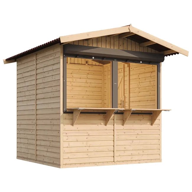 Maison de jardin en bois, Étal de marché en bois H232x253x263 cm/4 m2 - TIMBELA M149Z - ABRIS DISTRI