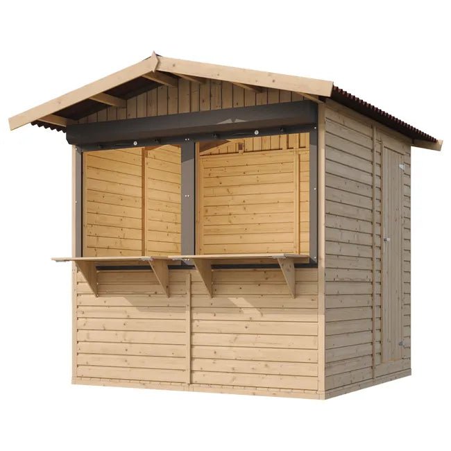 Maison de jardin en bois, Étal de marché en bois H232x253x263 cm/4 m2 - TIMBELA M149Z - ABRIS DISTRI