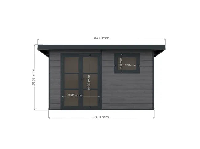 Abri de Jardin Composite ALMA - 11m2 Gris - Garantie 20 ans - Cabanon de Jardin