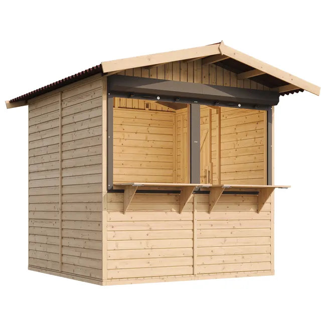 Maison de jardin en bois, Étal de marché en bois H232x253x263 cm/4 m2 - TIMBELA M149Z