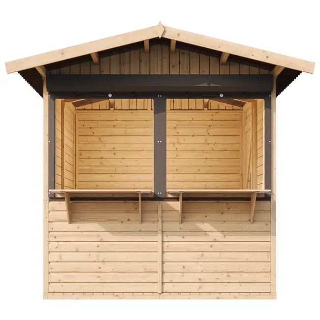 Maison de jardin en bois, Étal de marché en bois H232x253x263 cm/4 m2 - TIMBELA M149Z