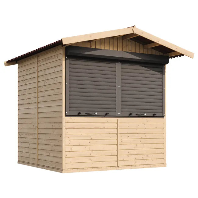 Maison de jardin en bois, Étal de marché en bois H232x253x263 cm/4 m2 - TIMBELA M149Z