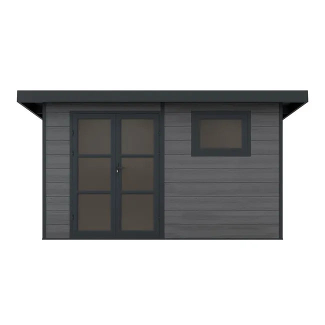 Abri de Jardin Composite ALMA - 11m2 Gris - Garantie 20 ans - Cabanon de Jardin