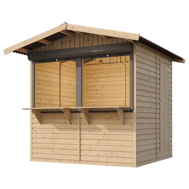 Maison de jardin en bois, Étal de marché en bois H232x253x263 cm/4 m2 - TIMBELA M149Z