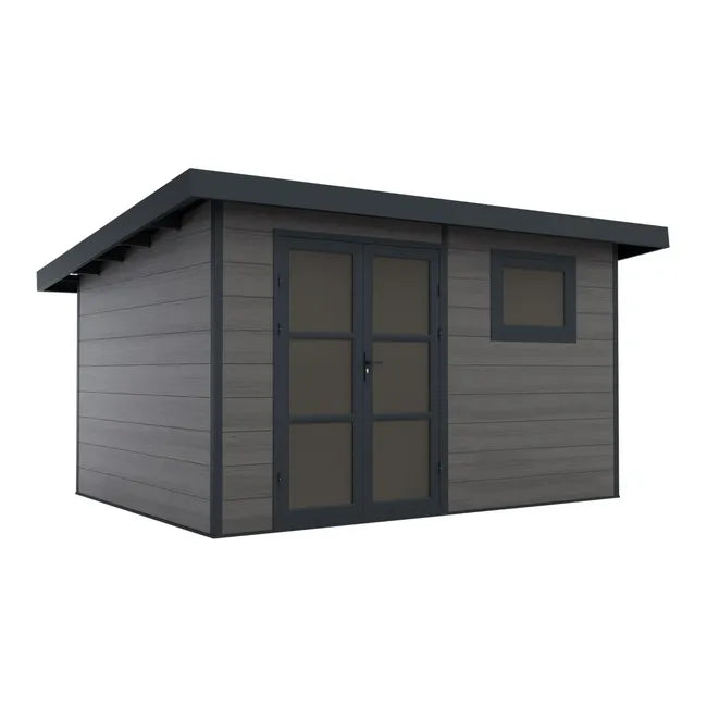 Abri de Jardin Composite ALMA - 11m2 Gris - Garantie 20 ans - Cabanon de Jardin